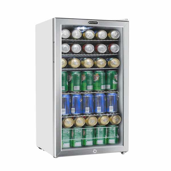 Whynter BR-128WS 17″ 127-Can Freestanding Beverage Refrigerator Cooler with Lock – Stainless Steel
