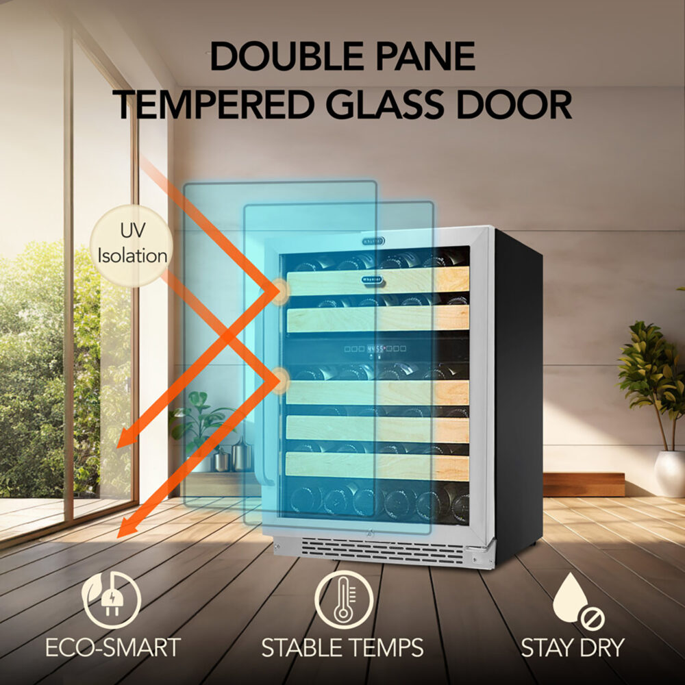 Dual Zone 46 Bottle Wine Refrigerator | BWR-462DZ | Whynter