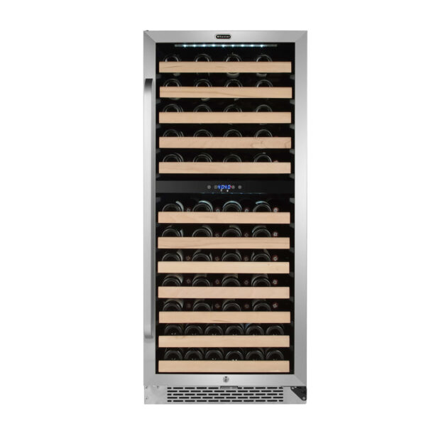 Whynter BWR-0922DZ/BWR-0922DZa 24″ 92-Bottle Built-In Dual Zone Wine Refrigerator – Stainless Steel