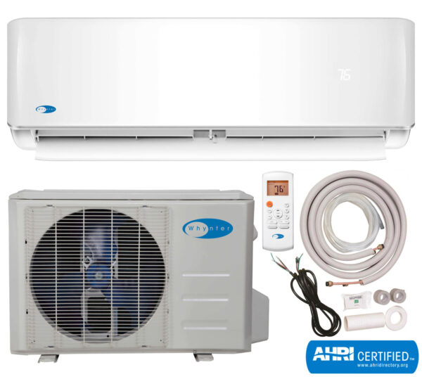 Whynter MSFS-024H23019-01NEFa Mini Split Inverter Ductless Air Conditioner System & Heat Pump Full Set SEER 16 24000 BTU 230V
