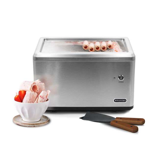 Whynter ICR-300SS Automatic Compressor Rolled Ice Cream Maker with Frozen Pan Roller