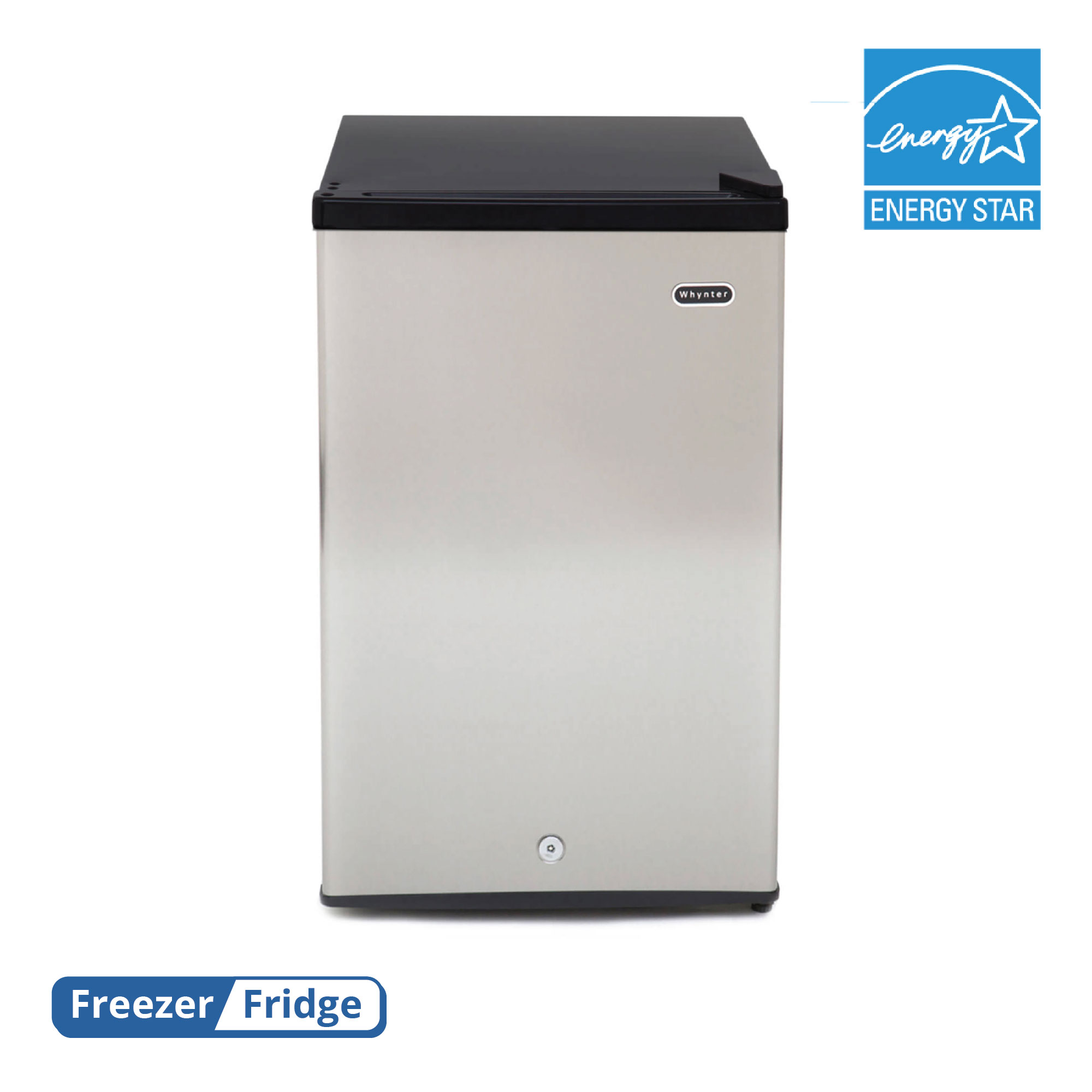 Whynter LLC - 3.1 cu ft Upright Convertible Freezer Fridge w/ Lock