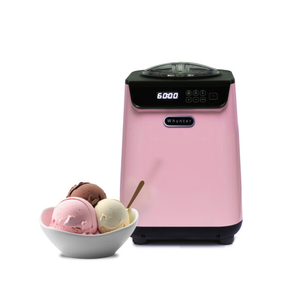 Whynter ICM-128BPS 1.28 Quart Compact Upright Automatic Ice Cream Maker with Stainless Steel Bowl-Limited Black Pink Edition