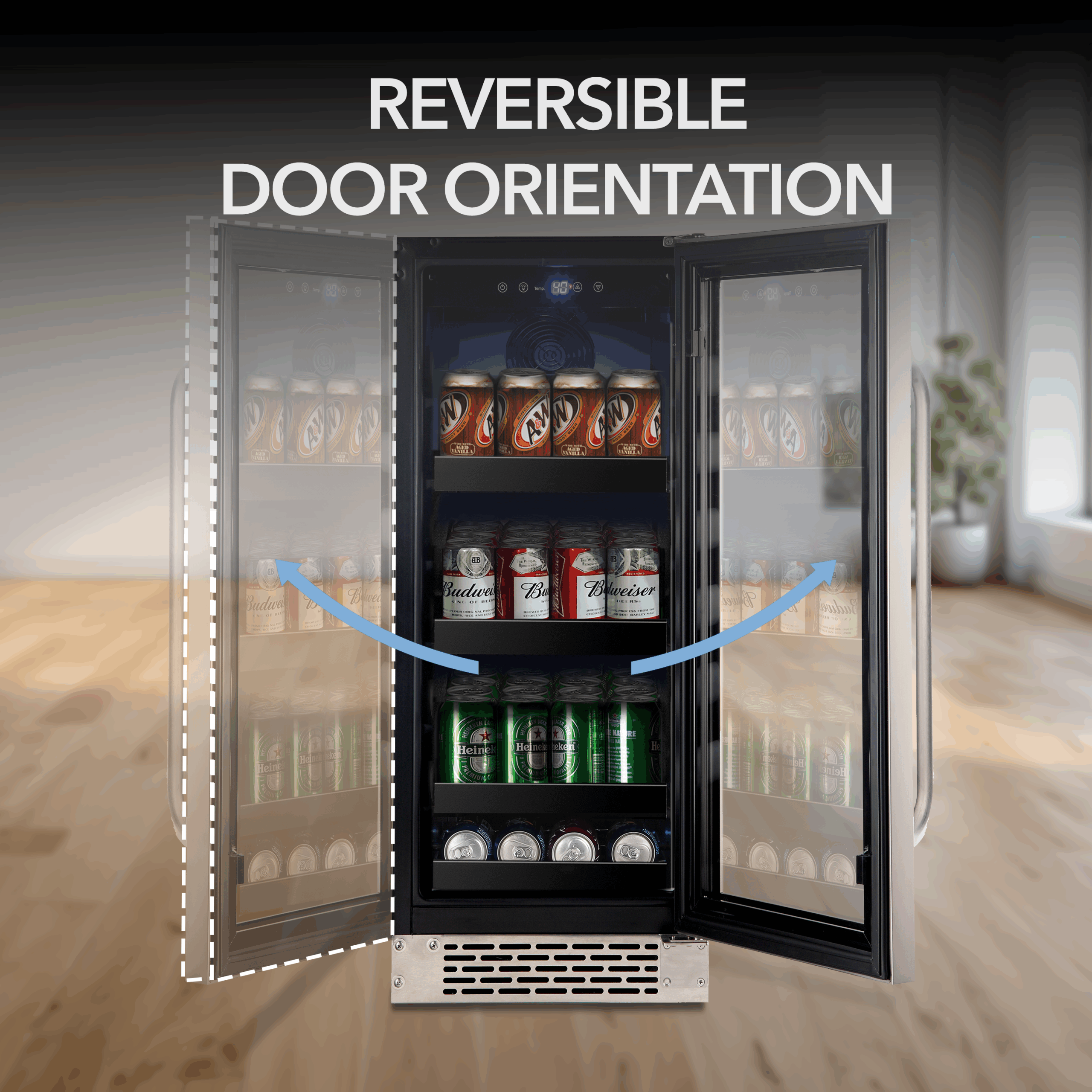 Whynter BBR-838SB 15 inch 128 Can Beverage Refrigerator