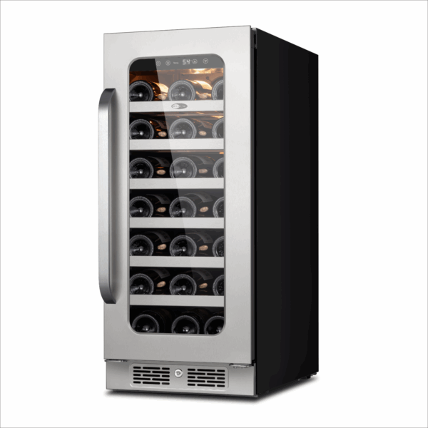 Whynter BSR-033SW 15" Undercounter 33 Bottle Seamless Stainless Steel Wine Fridge
