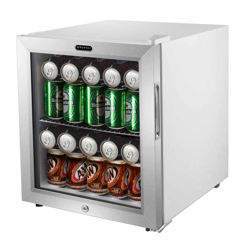 BR-091WS 90 Can Beverage Refrigerator With Lock Whynter
