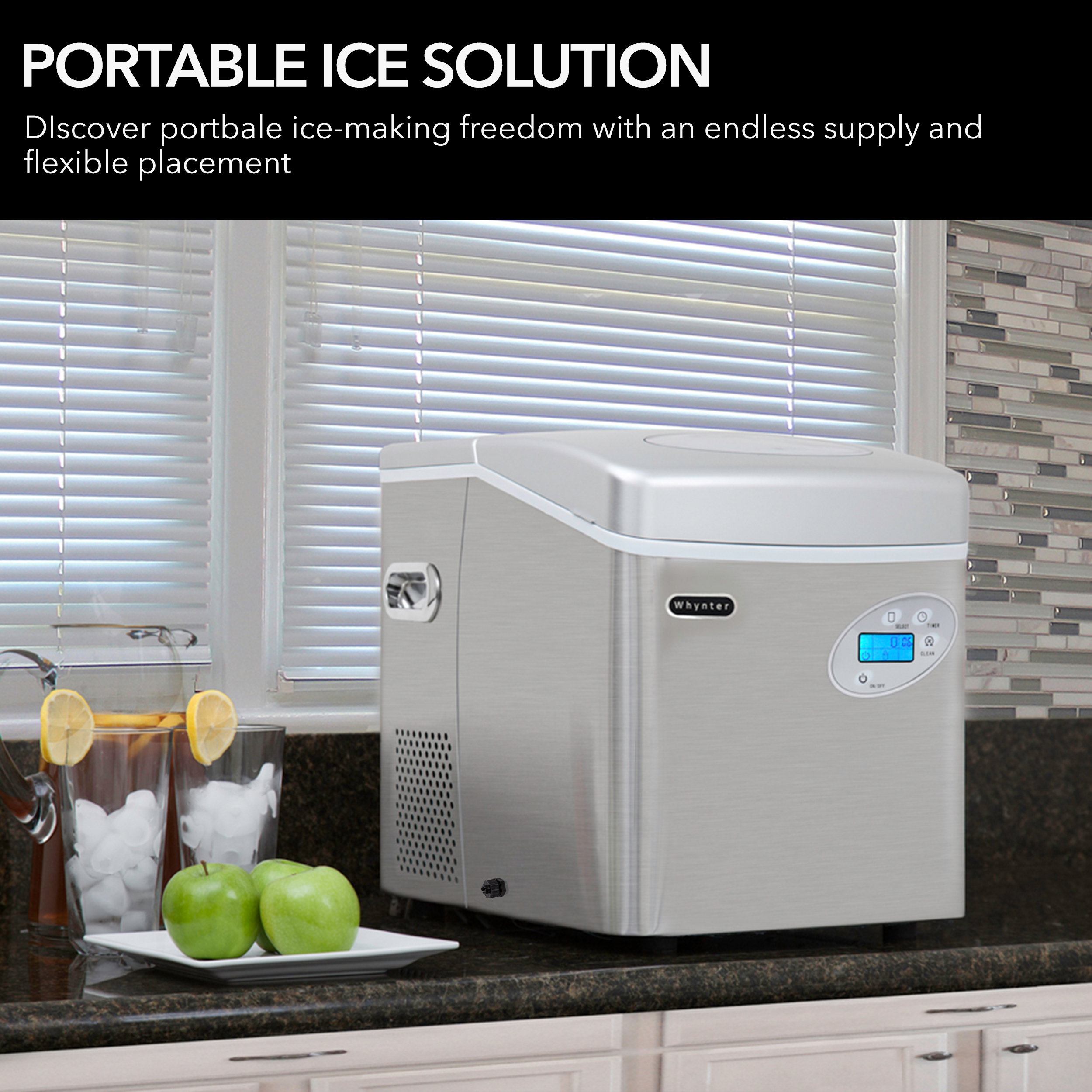 Panel Controls Portable Ice Maker Commercial Mini Ice Maker