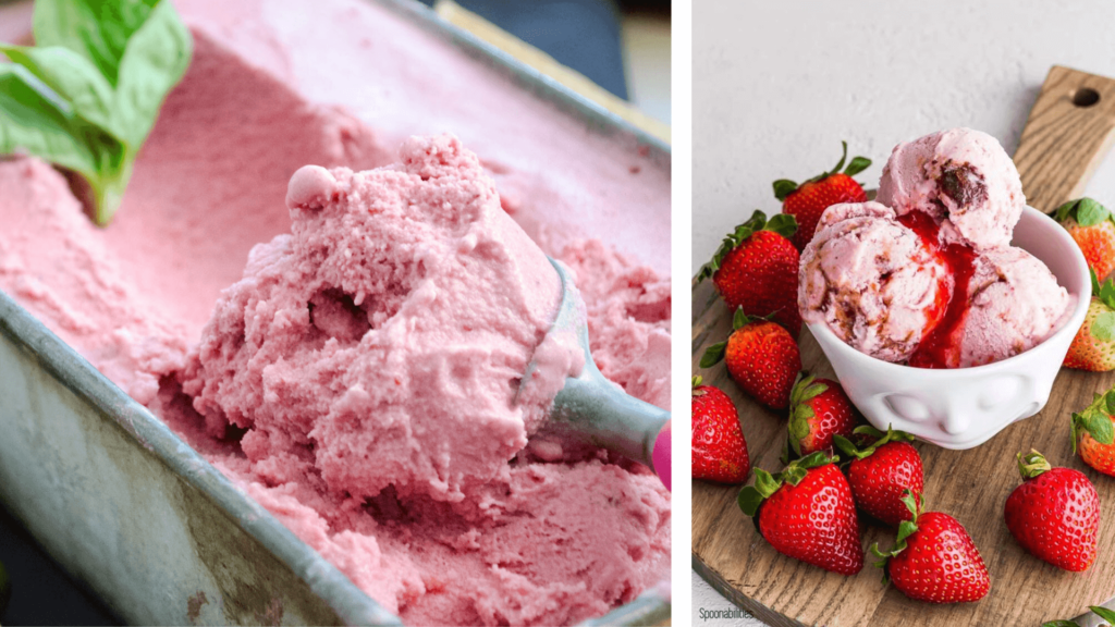 Healthy Vegan Strawberry Basil Ice Cream Recipe 5
 