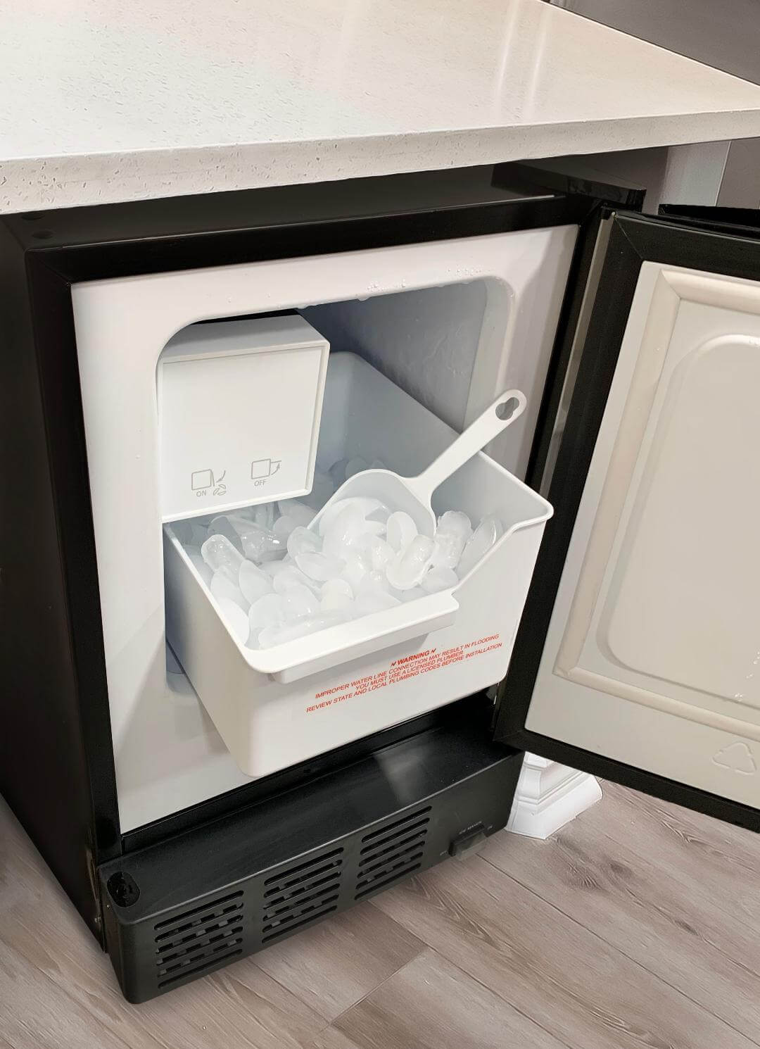 U-Line 15 Ice Maker with Pump in Stainless Steel