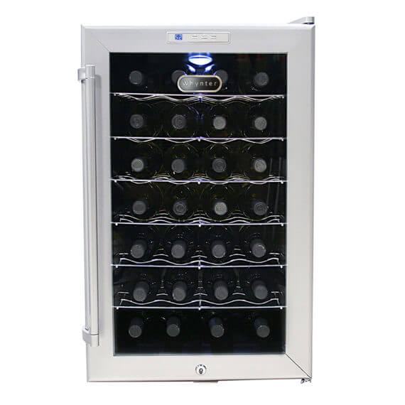 Wc 28s Sno 28 Bottle Wine Cooler Sleek Design Whynter